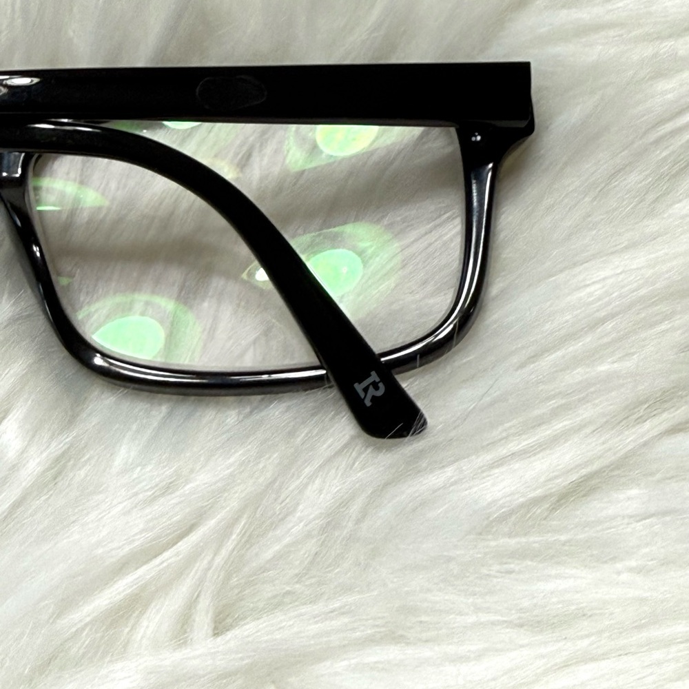 Black Rectangle Plastic Eyeglasses Frames Eyewear… - image 5